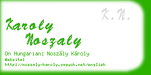 karoly noszaly business card